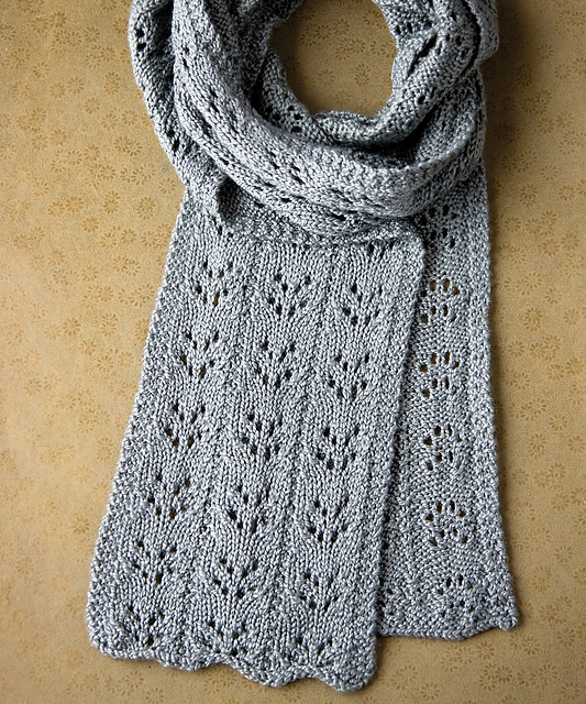 Branching Eyelet Scarf