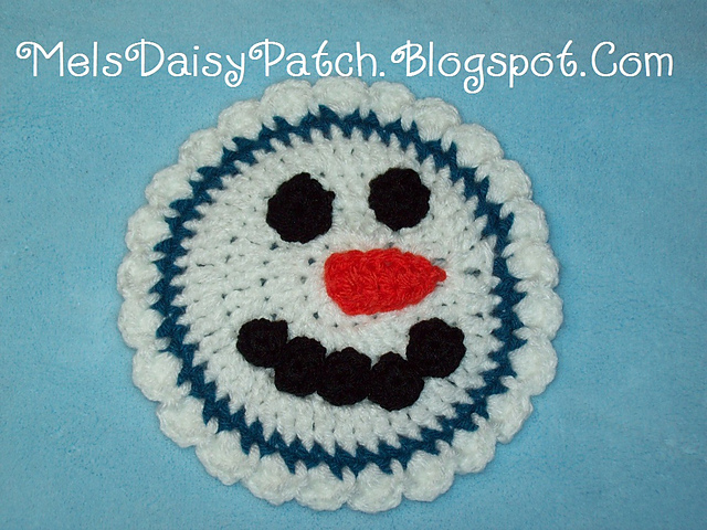 Round Snowman Coaster
