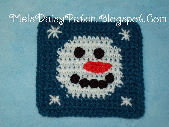 Square Snowman Coaster