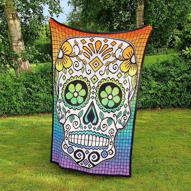 Sugar skull cal pattern by Mette Hesselbjerg