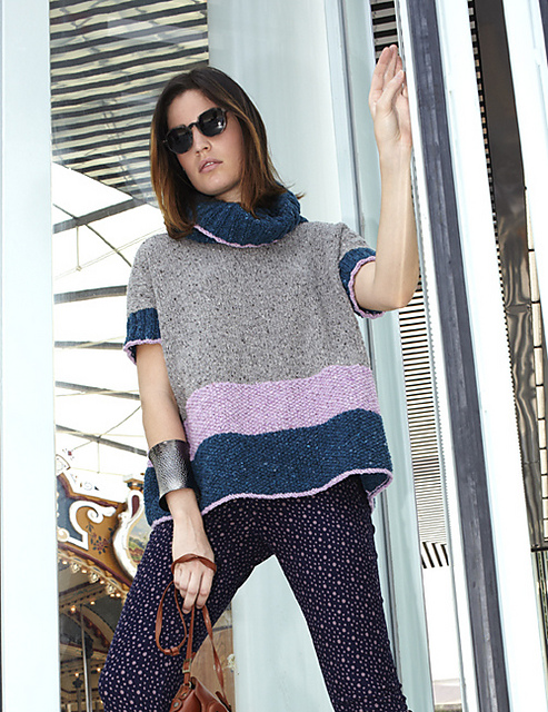 #17 Color Block Poncho