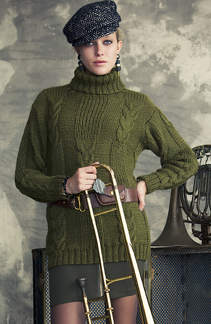#33 Cable and Rib Turtleneck