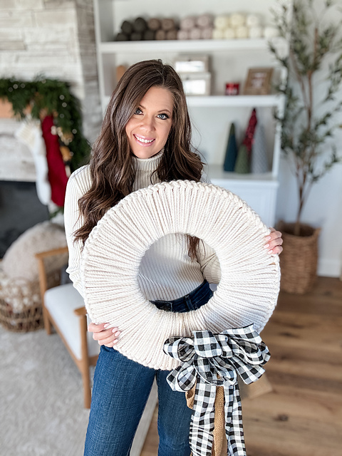 Holiday Yarn Wreath