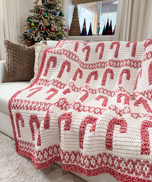 Candy Cane Lane Blanket