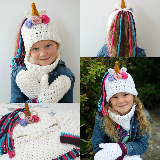 Knit Hat Ponytail Hat Crochet Pattern Ravelry: Unicorn Ponytail
