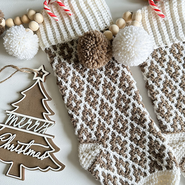 Merry Mosaic stocking