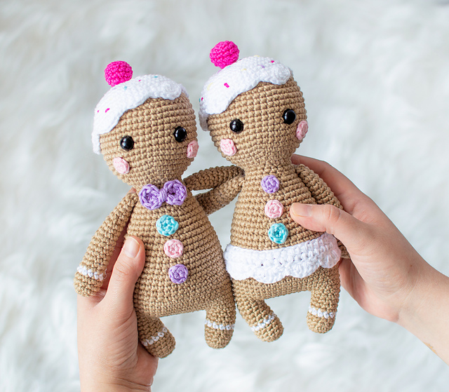 Sweet Gingerbread Boy and Girl