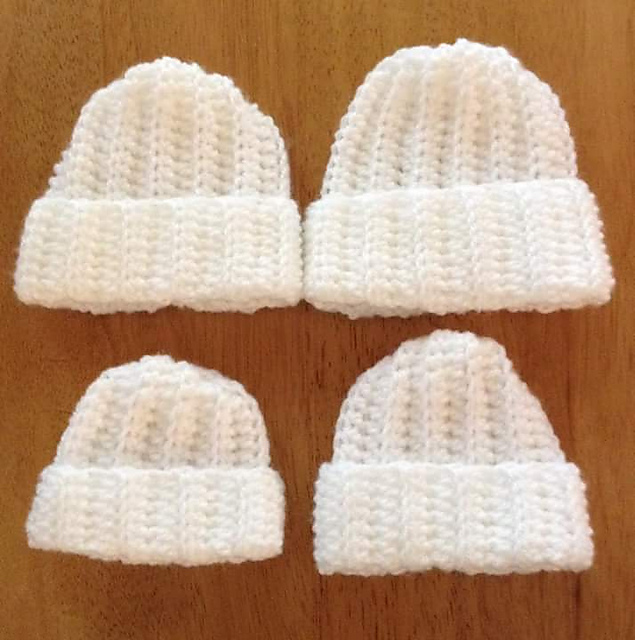 Ribbed Preemie Hat