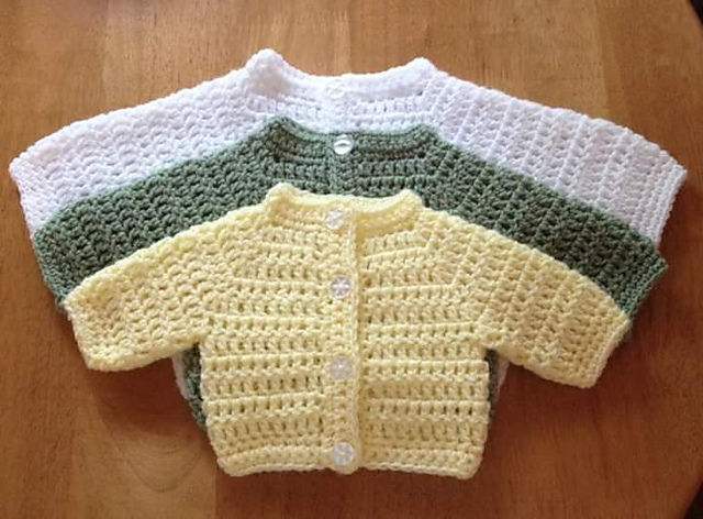 Basic Round Neck Preemie Cardigan