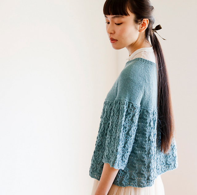 Round-yoke Linen Sweater