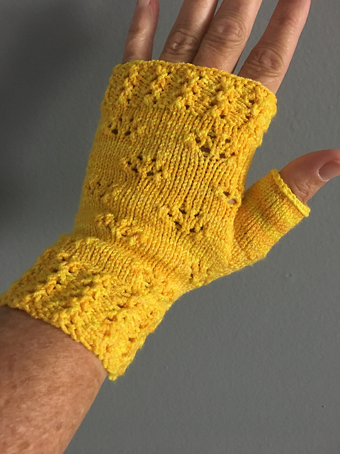 Lacy Daisy Fingerless Mitts