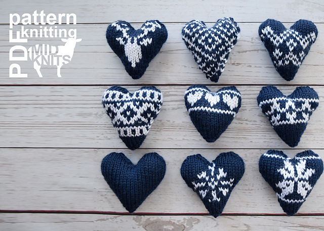 Ravelry: Knit Fair Isle Hearts pattern by Erin Black