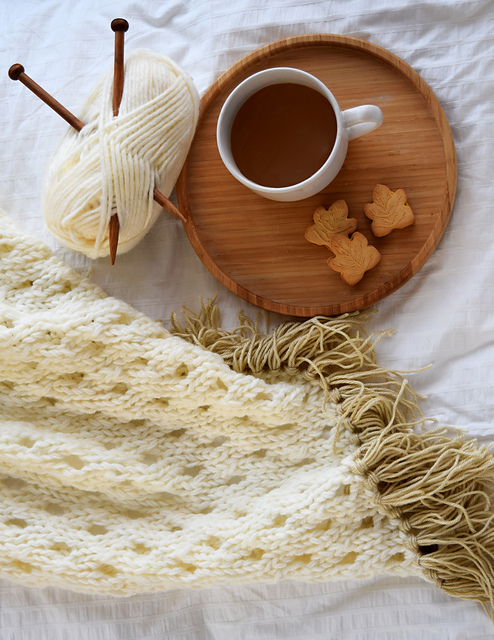 Eyelet Throw Blanket