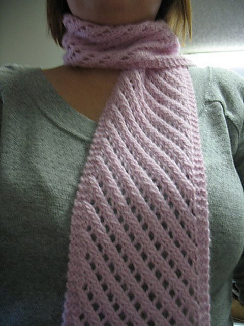 Diagonal Lace Scarf