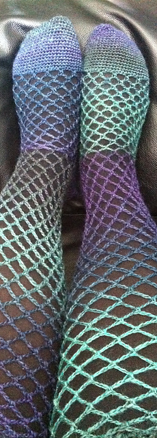 July's Sock - Pink and green foo-foo