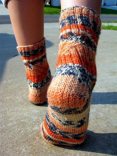 Cabled Chiral Socks