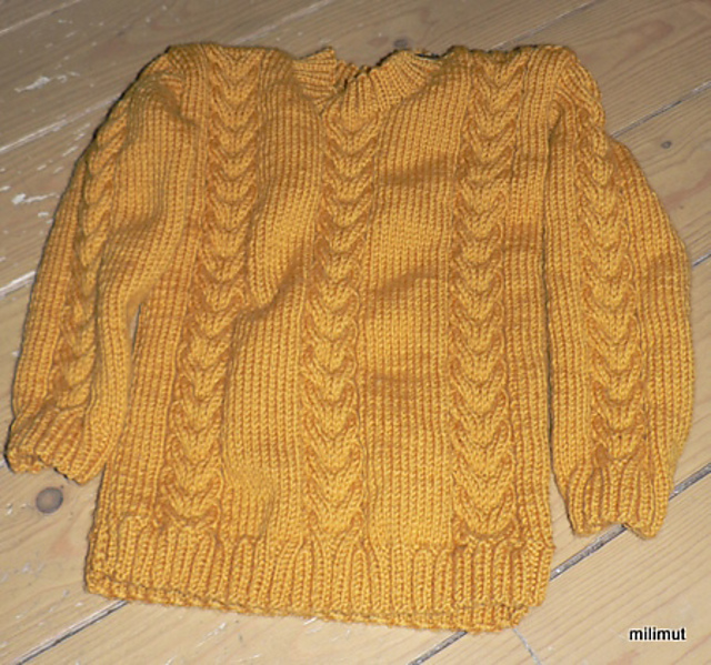 Cabled Pullovers and Hat