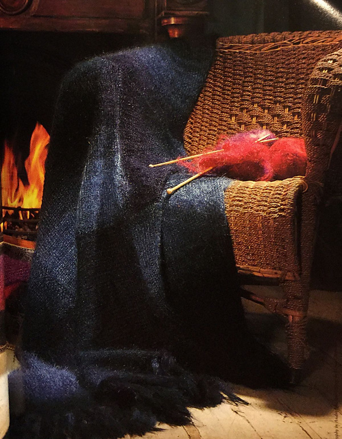 Knitted Mohair Rug.