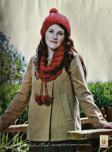 Ribbed Beanie Hat and Cowl