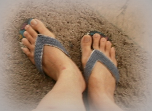 Strapped Flip Flops