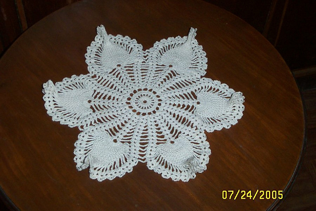 Pineapple Six-Pointed Doily #7769