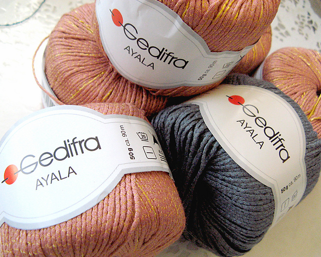Pelotes De Laine AYALA GEDIFRA Couleur Pervenche - Composition Acrylique, Viscose, Polyamide, Lin