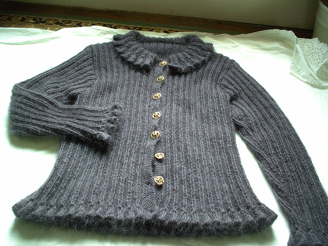 No. 3 - Ribbed Cardigan with Bell Edging