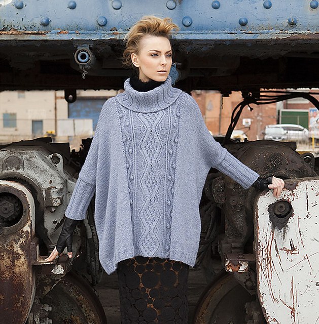 #25 Cabled Poncho