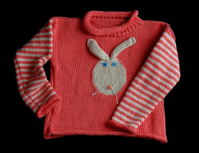 Ravelry: Children's Bunny Sweater pattern by Amy Bahrt