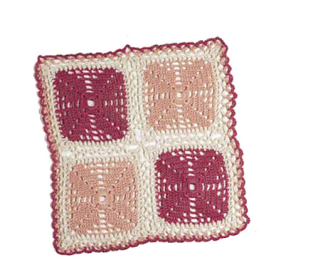 Dainty Dishcloths: Pink & Peach Dishcloth