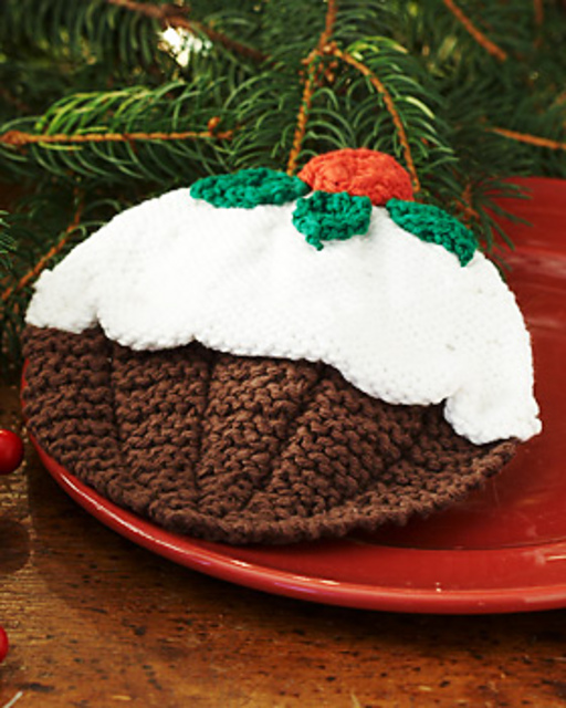 Christmas Pudding Dishcloth
