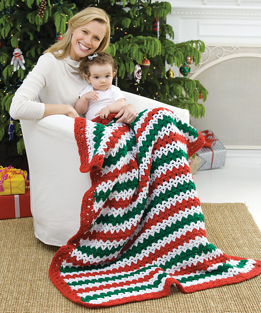 Holiday Stripes Throw