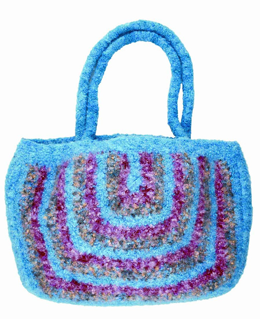 Felted Crochet Rainbow Bag