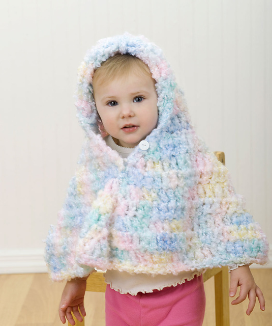 Hooded Crochet Baby Poncho