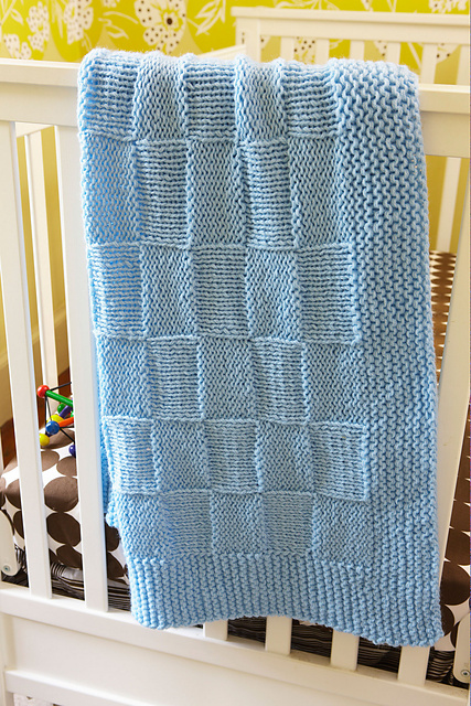Basketweave / Checkers Baby Blanket