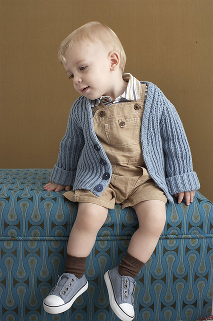 Brioche Stitch Baby Cardigan