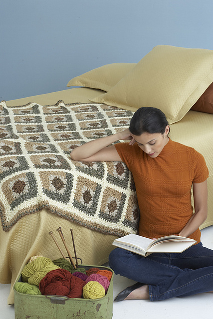 Neutrals Log Cabin Afghan