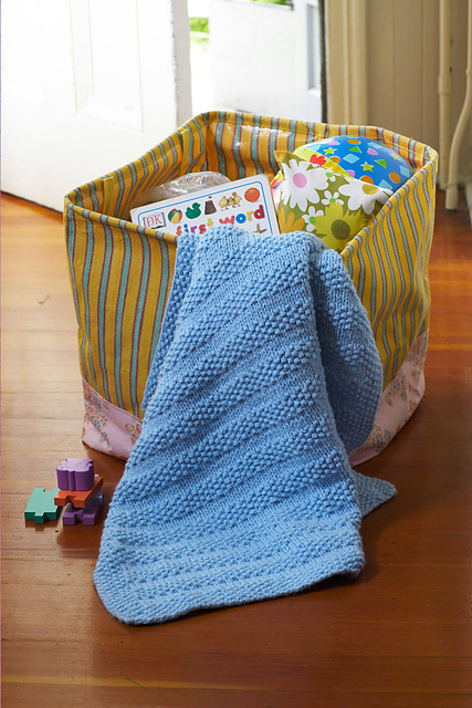 Seed Stitch Baby Blanket 90371AD