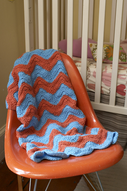 Simple Stripes Baby Afghan
