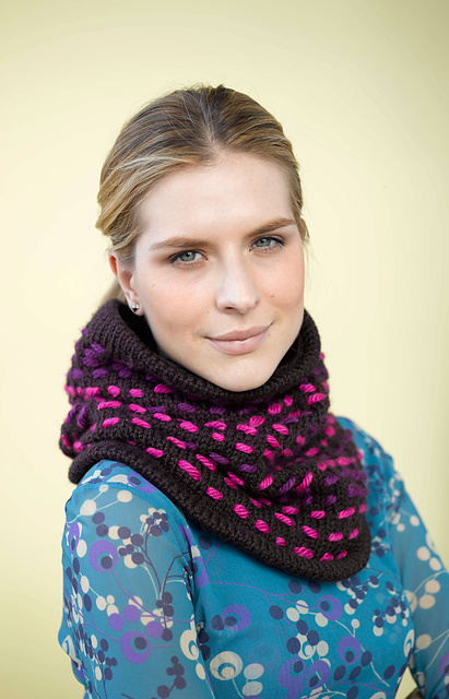 Rosy Stitches Cowl