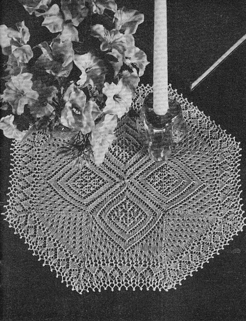 Octagon Knitted Doily #A-612