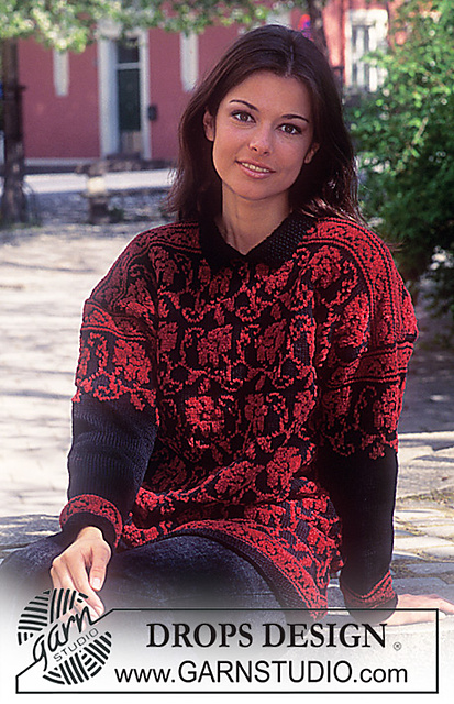 57-4 Sweater with Rose vines