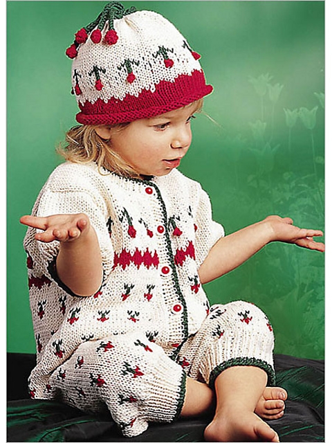 Cherries 'n Cream Baby Set (Jacket)