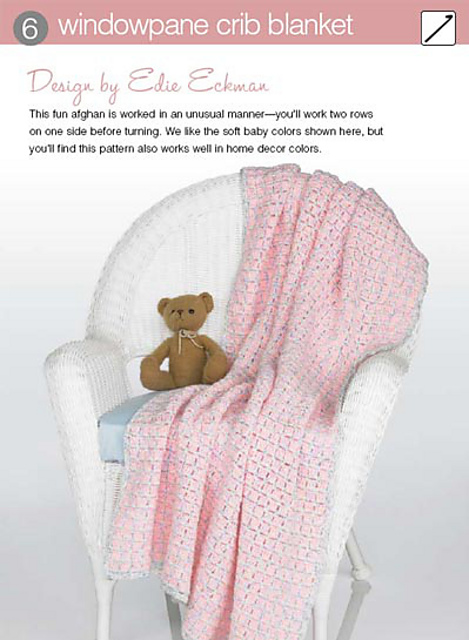 Windowpane Crib Blanket