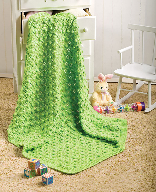 Bobbles & Lace Baby Blanket