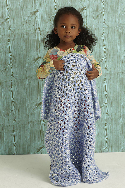 Tweedy V-Stitch Baby Throw