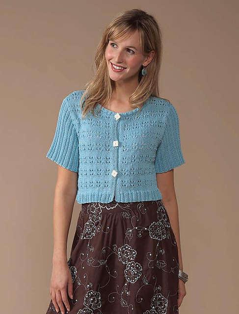Eyelet Cropped Cardigan