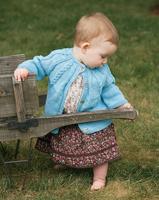 Cabled Yoked Cardigan