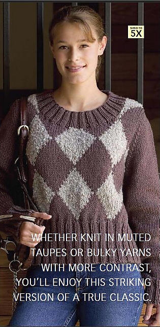 Frosty Cocoa Argyle Pullover