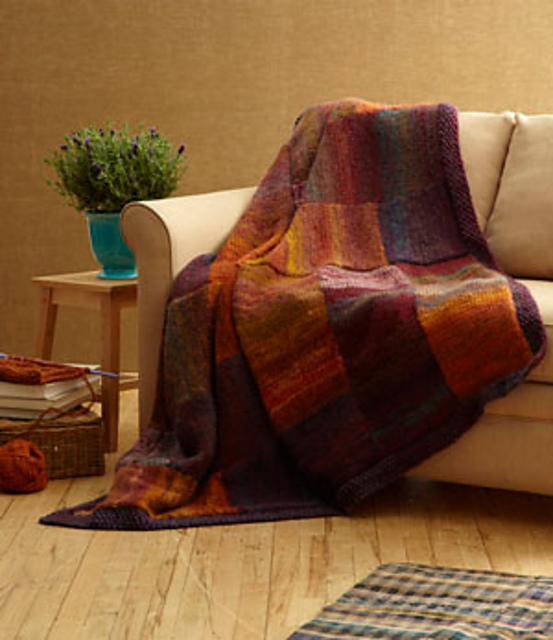Color Rich Simple Knit Afghan